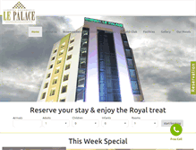 Tablet Screenshot of hotelchennailepalace.com